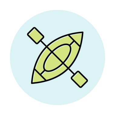 Kayak vektör illüstrasyonu, simge ögesi arkaplanı                    