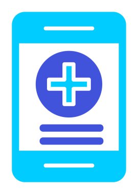 Çevrimiçi Sağlık Sigortası ikonu vektör illüstrasyonu