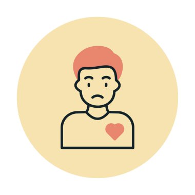 Gönüllü Adam simge vektör çizimi