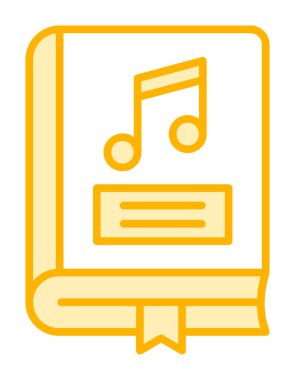 müzik kitabı simgesi, vektör illüstrasyonu 