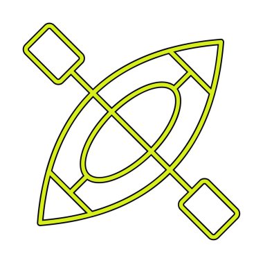 Kayak vektör illüstrasyonu, simge ögesi arkaplanı                    