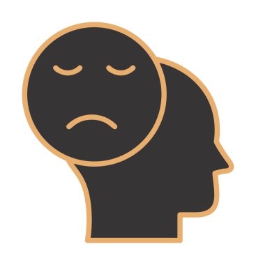 Basit yassı Üzüntü simgesi vektör illüstrasyon tasarımı