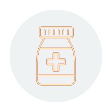 Düz tarzda ilaç şişesi simgesi 