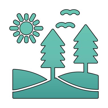 forest icon, vector illustration simple design