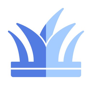 Çim simgesi, vektör illüstrasyonu 