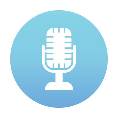 mikrofon web simge vektör çizim 