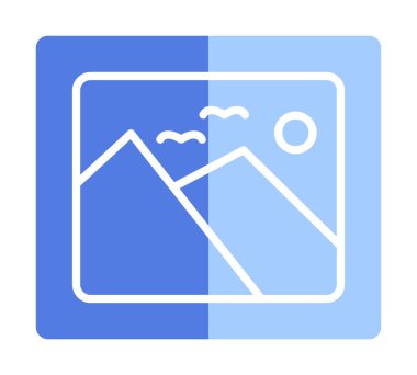 Galeri simgesi, web vektör illüstrasyonu