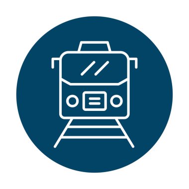 tren simgesi, vektör illüstrasyonu 