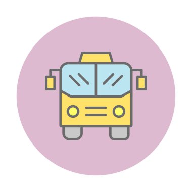 bus simgesi, vektör illüstrasyonu