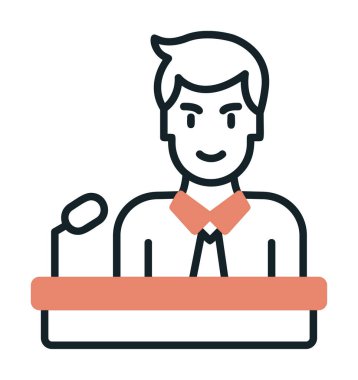 Konferans simgesi, vektör çizimi 