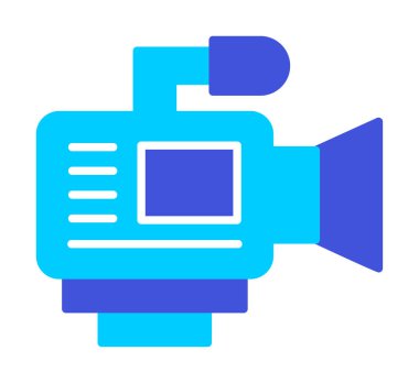 video kamera simgesi, vektör illüstrasyonu basit tasarım