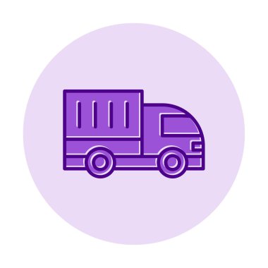 kamyon simgesi, vektör illüstrasyonu