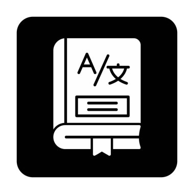 sözlük modern simgesinin vektör illüstrasyonu                               