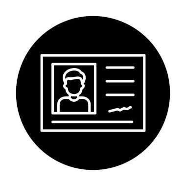 Tanımlama kartı vektör illüstrasyonu