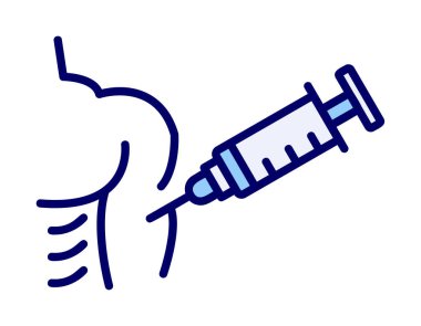 Aşılama web simgesi, vektör illüstrasyonu