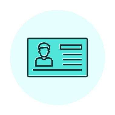 Visa belgesi simgesinin vektör illüstrasyonu 