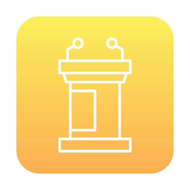 Podyum simgesinin vektör illüstrasyonu 