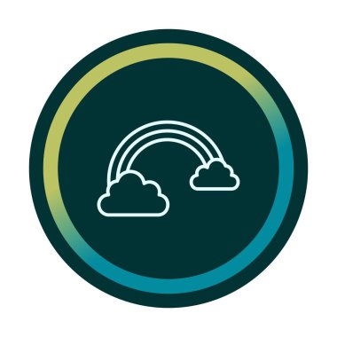 düz biçimli gökkuşağı simgesi, vektör illüstrasyonu