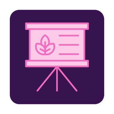 Yapraklı sunum tahtası, vektör illüstrasyonu