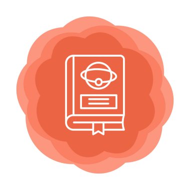 Vektör illüstrasyonu, Astronomi Kitabı simgesi  