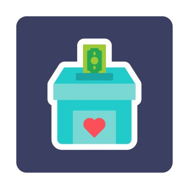 Bağış Kutusu vektör simgesi