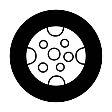 Dolunay düz ikonu. vektör illüstrasyonu 