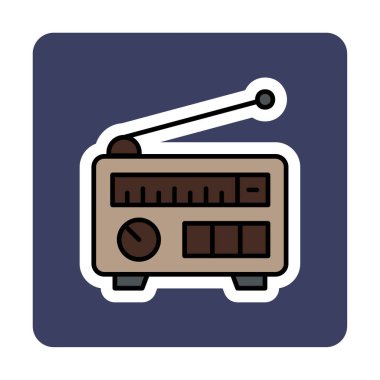 radyo simgesi web basit illüstrasyon