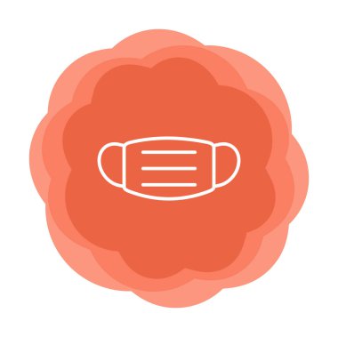 Tıbbi veya Cerrahi Yüz Maskesi. Virüs Koruma. Solunum maskesi takıyorum. Sağlık ve Coperid 19 Önleme Konsepti. Vektör İllüstrasyonu