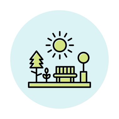 Yedek vektör renk simgesine sahip park 