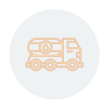 petrol kamyonu ikonu vektör illüstrasyonu