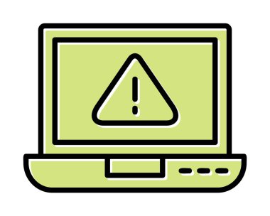 uyarı simgesi olan dizüstü bilgisayar 