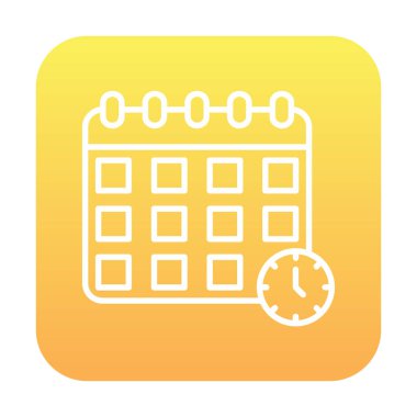 Takvim anımsatma simgesi, bitiş tarihi simgesi, vektör illüstrasyonu