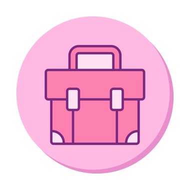 bavul ikonu vektör illüstrasyonu 