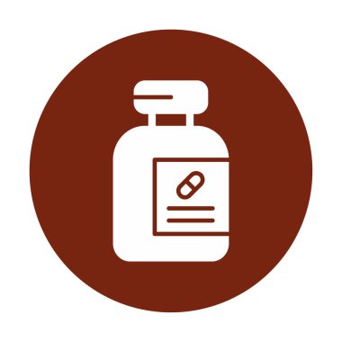 ilaç şişesi simgesi, vektör illüstrasyonu