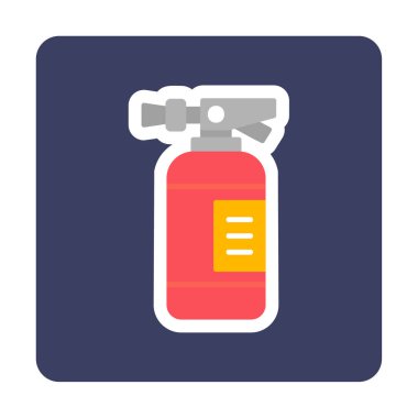 Basit bir yangın söndürücü. Web simgesi 