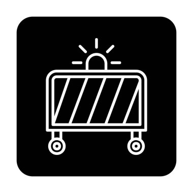 çit web simgesi, vektör çizim 