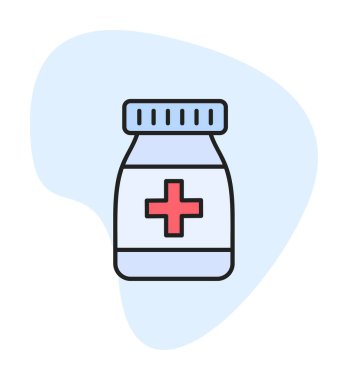 Düz tarzda ilaç şişesi simgesi 