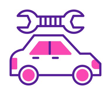 araba servisi, bakım vektörü illüstrasyon tasarımı 