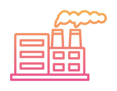 Nükleer santral ikon vektörü. İnce çizgi işareti. izole edilmiş sınır sembolü çizimi