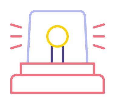 Siren simgesi, vektör çizimi 