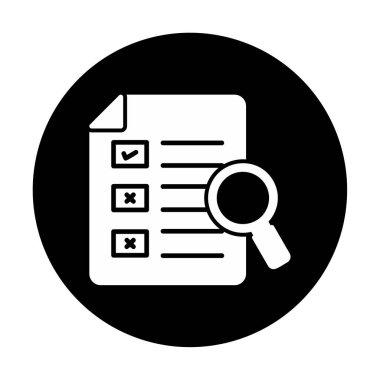 Büyütücü cam çizgi simgesi, arama konsepti