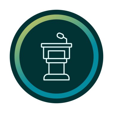 Podyum simgesinin vektör illüstrasyonu 