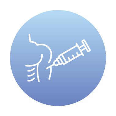 Aşılama web simgesi, vektör illüstrasyonu