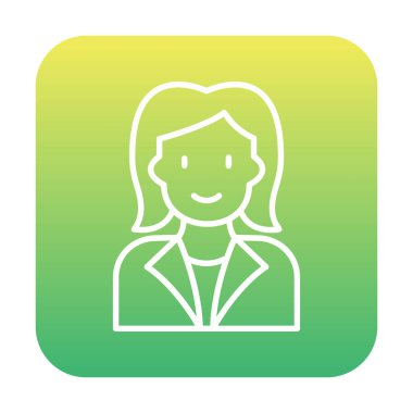 kadın avatar simgesi, vektör illüstrasyonu 