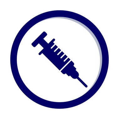 Enjeksiyon şırınga simgesi, vektör illüstrasyonu 