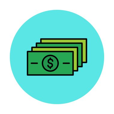 para düz simgesi, vektör illüstrasyonu