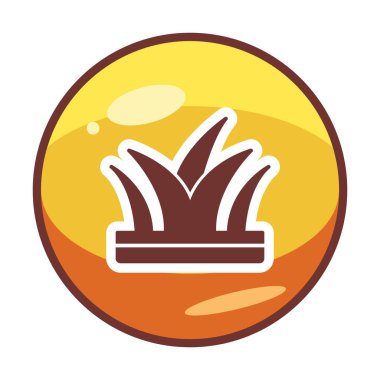 Çim simgesi, vektör illüstrasyonu 