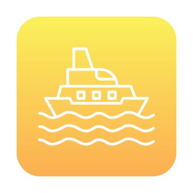 Gemi simgesi, vektör illüstrasyonu