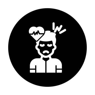 Taşikardi. Web simgesi basit illüstrasyon 