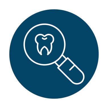 Diş kontrolü vektörü düz renk simgesi            